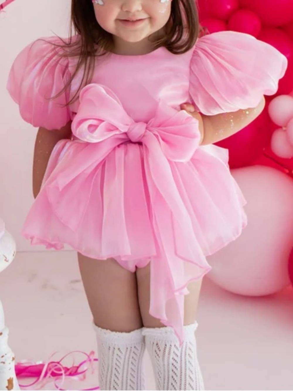 Pink Organza Party Dress for Kids